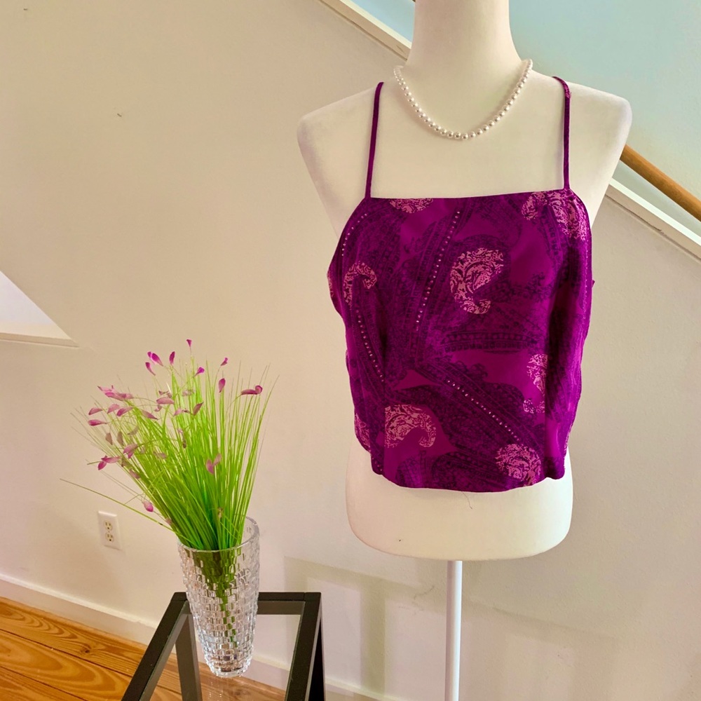 🎈HP 🎈 Ann Taylor purple crop top